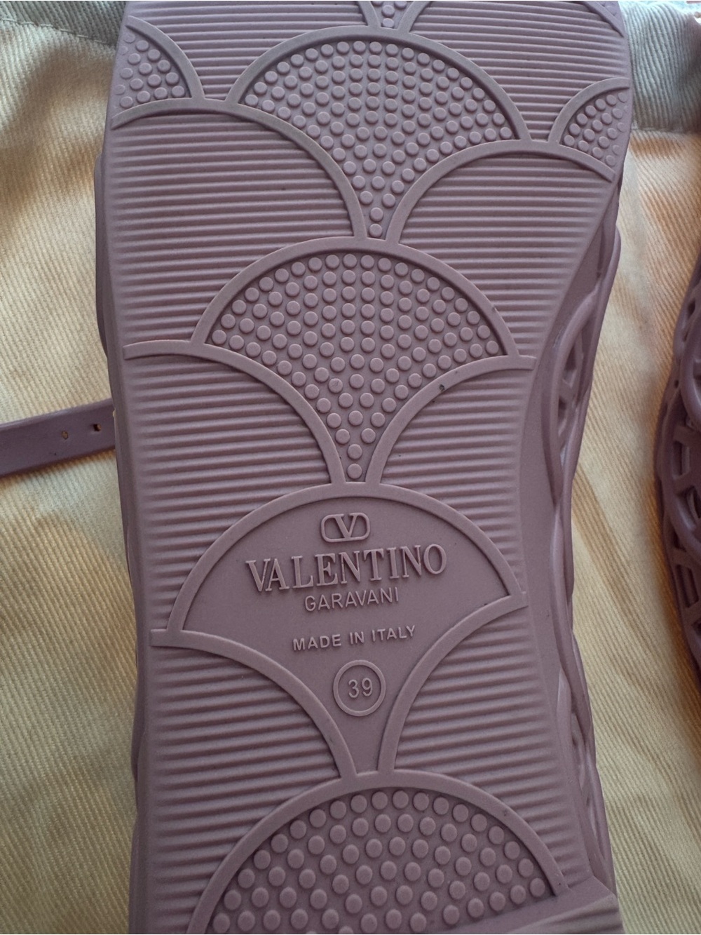 Valentino Garavani Women's Dusty Rose Rubber Sandals